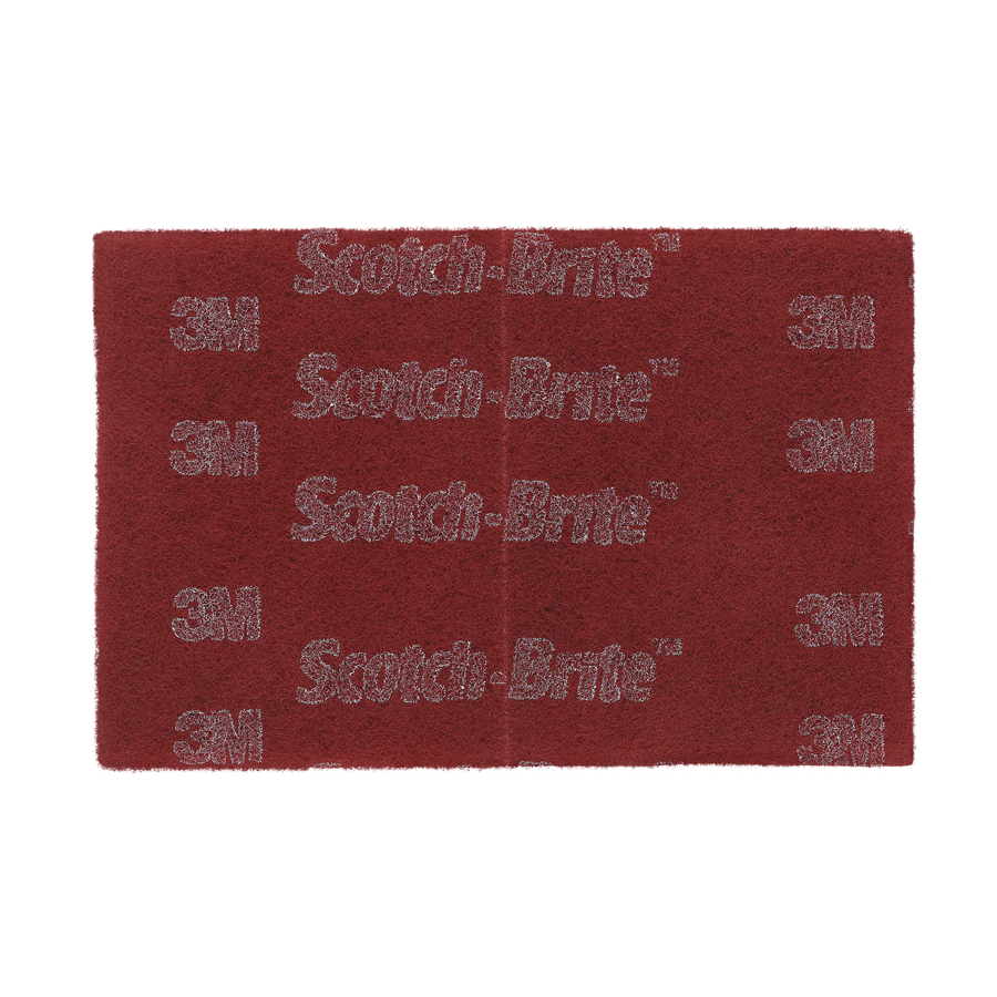 Schilling Supply  3M 7447 Scotchbrite Hand Pad 6X9 Maroon 60/cs